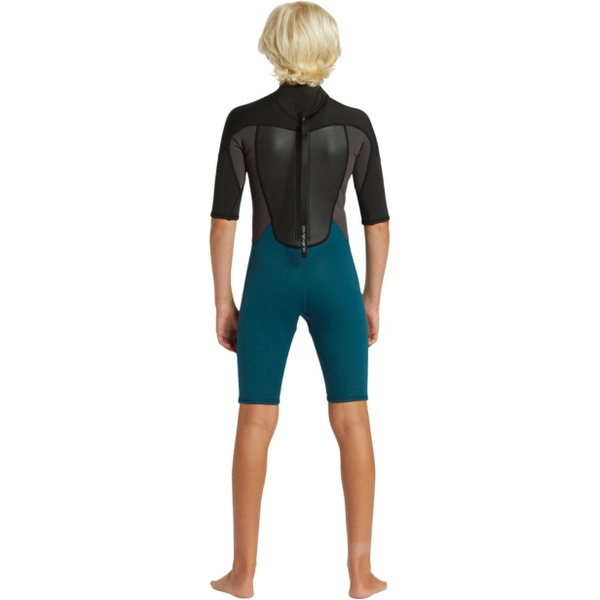 2026 Quiksilver Toddler Prologue 2/2mm Back Zip Shorty Wetsuit EQKW503004 - Midnight Turquoise